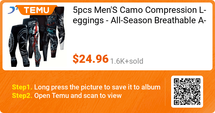 5pcs Men'S Camo Compression Leggings