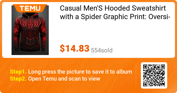 Red hoodie shirt with spider graphic